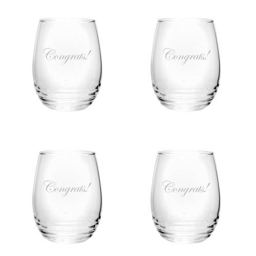 LVH Custom Stemless Wines - Set of 4 4.5\H x 3.5\W
17 Ounces, Each
Rim style:  Beaded

Personalize with a monogram, or letters in script or block. 
Imprint area:  1.25\H x 2.5\W

Care & Use:  Dishwasher safe.









